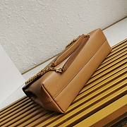 Fortok Prada Leather Shoulder Bag Caramel 1BD367 35x18x10.5cm - 6