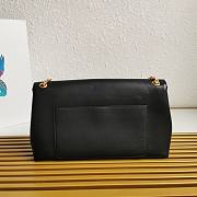 Fortok Prada Leather Shoulder Bag Black 1BD367 35x18x10.5cm - 3