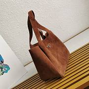 Fortok Prada Suede Leather Tote Bag 1BA349 18x16x10cm - 5