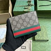 Fortok Gucci GG Supreme Canvas Wallet In Ebony 736758 12.5x9x2cm - 2