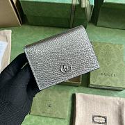 Fortok Gucci GG Marmont Card Holder Silver 456126 11x17.5cm - 1