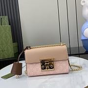 Fortok Gucci Padlock Small Shoulder Bag Pink 409487 20x12x8cm - 1