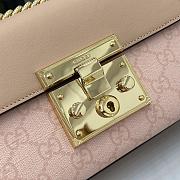 Fortok Gucci Padlock Small Shoulder Bag Pink 409487 20x12x8cm - 4