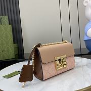 Fortok Gucci Padlock Small Shoulder Bag Pink 409487 20x12x8cm - 2