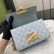 Fortok Gucci Padlock Small Shoulder Bag Blue 409487 20x12x8cm - 6