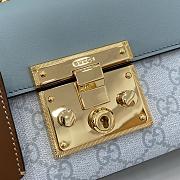 Fortok Gucci Padlock Small Shoulder Bag Blue 409487 20x12x8cm - 4