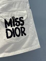 Fortok Dior Missdior Pocket Graffiti Letter Denim Skirt - 2