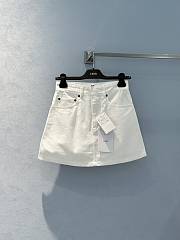 Fortok Dior Missdior Pocket Graffiti Letter Denim Skirt - 3