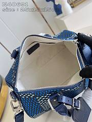 Fortok Louis Vuitton Speedy 25 Bandoulière Blue Damier Heritage Canvas N40691 25x15x15cm - 4