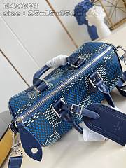 Fortok Louis Vuitton Speedy 25 Bandoulière Blue Damier Heritage Canvas N40691 25x15x15cm - 3