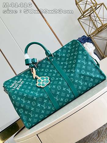 Fortok Louis Vuitton Keepall Bandoulière 50 Bag Green M41416 50x29x23cm