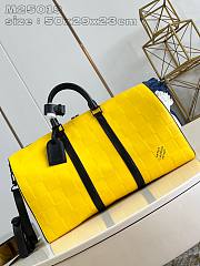 Fortok Louis Vuitton Keepall Bandoulière 50 Bag Yellow Damier Scuba Calfskin M25019 50x29x23cm - 1