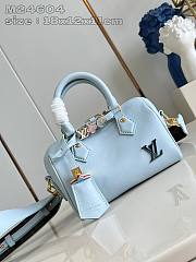 Fortok Louis Vuitton Speedy 18 Handbag Blue M24604 18x12x10cm - 1