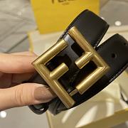 Fortok Fendi Classic Logo Buckle Belt Black - 6