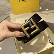 Fortok Fendi Classic Logo Buckle Belt Black - 5