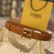 Fortok Fendi Classic Logo Buckle Belt Brown - 1