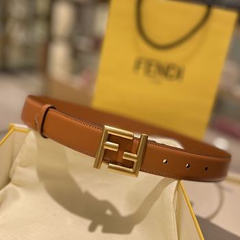 Fortok Fendi Classic Logo Buckle Belt Brown