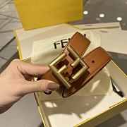 Fortok Fendi Classic Logo Buckle Belt Brown - 4