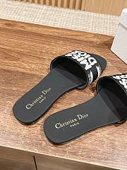 Fortok Dior Slides Black Miss Dior Allover Pattern - 3