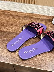 Fortok Dior Slides Purple Miss Dior Allover Pattern - 2