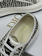 Fortok Dior Sneaker Embroidered Cotton with Black Miss Dior Allover Motif - 6