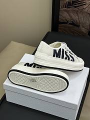 Fortok Dior Sneaker White and Black Embroidered Cotton - 2