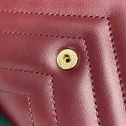 Fortok Gucci Marmont Quilted Bag Burgundy 474575 20x13x6cm - 3