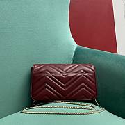 Fortok Gucci GG Marmont Bag Burgundy and White Additional Card Case  - 5