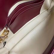 Fortok Gucci GG Marmont Bag Burgundy and White Additional Card Case  - 3