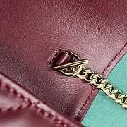 Fortok Gucci GG Marmont Bag Burgundy and White Additional Card Case  - 2