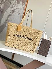 Fortok Louis Vuitton Summer Shopper Tote Natural Beige M25008 44x32x17cm  - 1