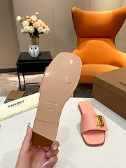Fortok Burberry Philippa Monogram Pink Leather Sandals - 4