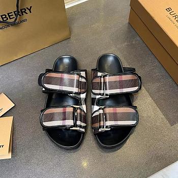 Fortok Burberry Brown Check Pattern Sandals