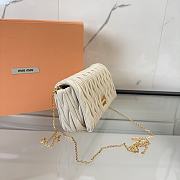 Fortok Miu Miu Matelassé Nappa Leather Bag White 18x9.5x4cm - 5