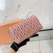 Fortok Miu Miu Matelassé Nappa Leather Bag Pink 18x9.5x4cm - 6