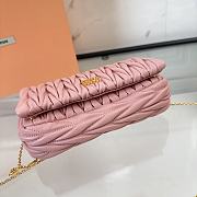 Fortok Miu Miu Matelassé Nappa Leather Bag Pink 18x9.5x4cm - 5