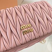 Fortok Miu Miu Matelassé Nappa Leather Bag Pink 18x9.5x4cm - 2