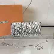 Fortok Miu Miu Matelassé Nappa Leather Bag Silver 18x9.5x4cm - 2