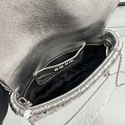 Fortok Miu Miu Matelassé Nappa Leather Bag Silver 18x9.5x4cm - 5