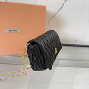 Fortok Miu Miu Matelassé Nappa Leather Bag Black 18x9.5x4cm - 6