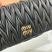 Fortok Miu Miu Matelassé Nappa Leather Bag Black 18x9.5x4cm - 4