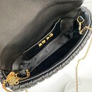 Fortok Miu Miu Matelassé Nappa Leather Bag Black 18x9.5x4cm - 3