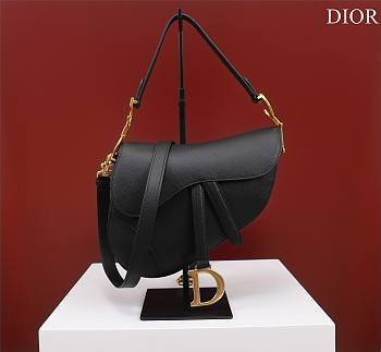 Fortok Dior Mini Saddle Bag Black 19.5x16x6.5cm