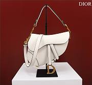 Fortok Dior Mini Saddle Bag White 19.5x16x6.5cm - 1