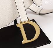 Fortok Dior Mini Saddle Bag White 19.5x16x6.5cm - 4