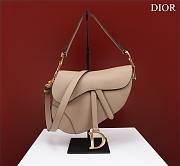 Fortok Dior Mini Saddle Bag Beige 19.5x16x6.5cm - 1