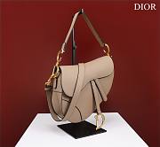 Fortok Dior Mini Saddle Bag Beige 19.5x16x6.5cm - 6