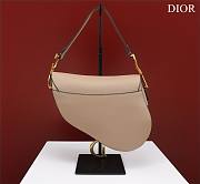 Fortok Dior Mini Saddle Bag Beige 19.5x16x6.5cm - 4