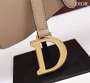 Fortok Dior Mini Saddle Bag Beige 19.5x16x6.5cm - 3