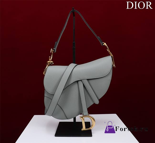 Fortok Dior Mini Saddle Bag Gray 19.5x16x6.5cm - 1